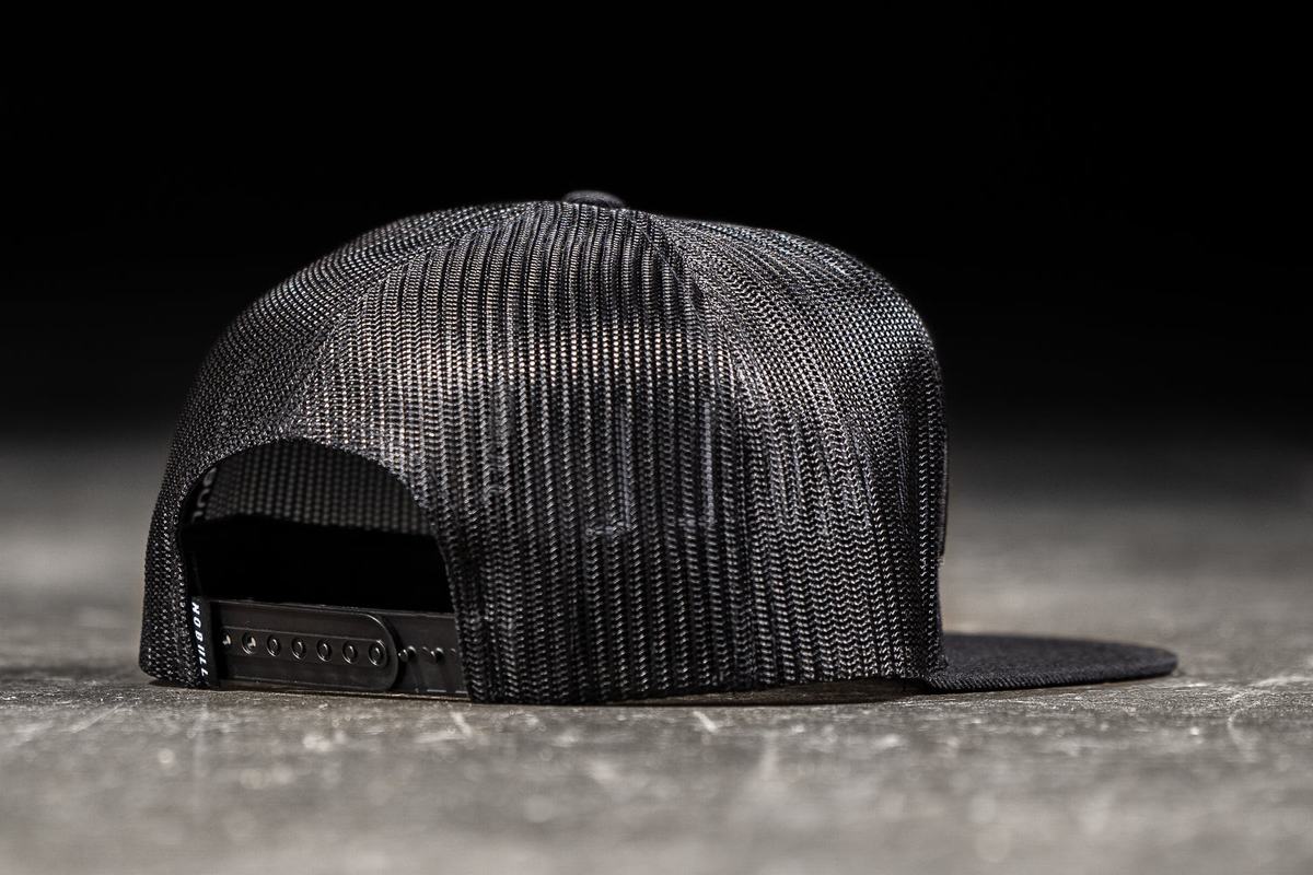 Nobull Flat-Brim Trucker Men's Hats Black | Australia (EM5397)